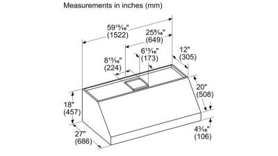 60" Thermador Professional Series Pro Grand Wall Hood, Optional Blower - PH60GWS