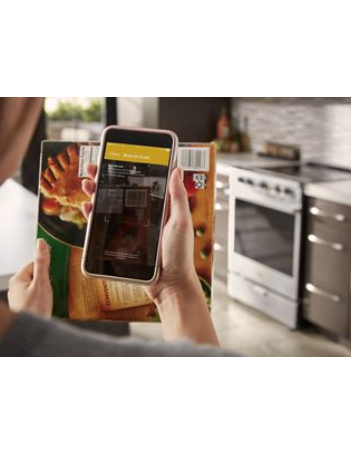 30" Whirlpool 6.4 Cu. Ft. Smart Contemporary Handle Slide-in Electric Range with Frozen Bake Technology - YWEEA25H0HZ