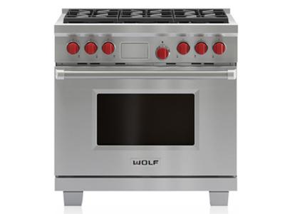  36" Wolf Dual Fuel Range With 6 Burners - DF366
