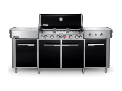 91" Weber Summit Series 6 Burner Natural Gas Grill With Side Burner In Black - Summit grill center NG (B)
