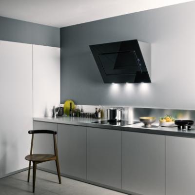 36" Falmec Design Series Quasar Wall Mount Ducted Hood In Black - FDQBK36W5SG