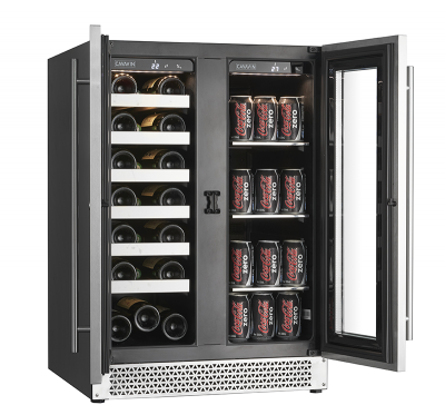 24" Cavavin Dual Zone Beverage Center with 21 Bottles and 66 Cans - V87WBVC