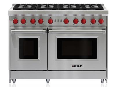 48" Wolf Pro-Style Gas Range with 8 Burners - GR488-LP