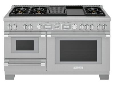 60" Thermador Professional Series Pro Grand Commercial Depth Dual Fuel Steam Range - PRD606WCSG