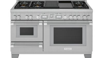 60" Thermador Professional Series Pro Grand Commercial Depth Dual Fuel Steam Range - PRD606WCSG
