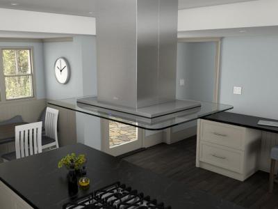 42" Zephyr Core Series Verona Island Mount Hood Stainless Steel With Glass Canopy- ZVNE42AG