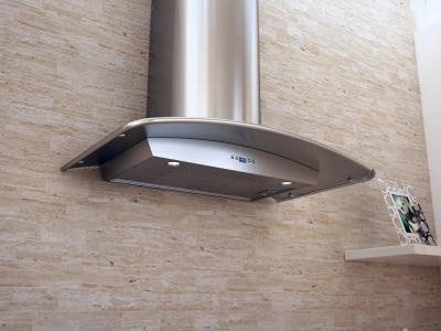 36" Zephyr Milano Wall-Mount Chimney Range Hood with 715 CFM Internal Blower - ZMIM90BG