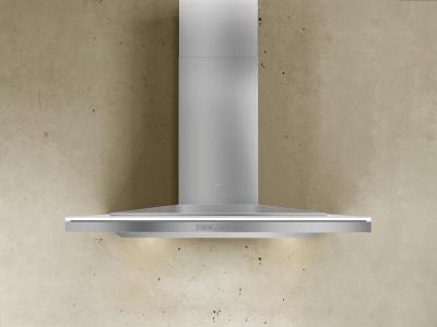 36" Zephyr Designer Series Layers Wall Mount Chimney Range Hood With White Glass - ALAM90BWX