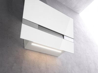 36" Zephyr Designer Series Wave Wall Mount Chimney Range Hood With Tri Level Lighting In White - AWAM90AWX