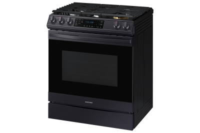 30" Samsung 6.0 Cu. Ft. Gas Range With True Convection And Air Fry in Black Stainless Steel - NX60T8511SG