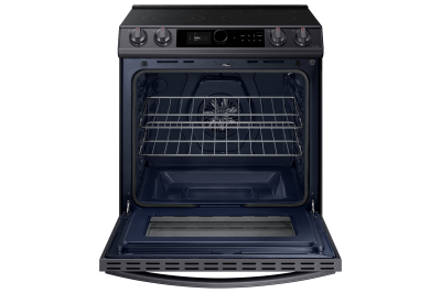 30" Samsung  6.3 Cu. Ft. Electric Range With True Convection And Air Fry In Black Stainless Steel - NE63T8711SG