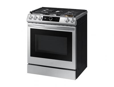 30" Samsung 6.0 Cu. Ft. Gas Range With True Convection And Air Fry In Stainless Steel - NX60T8711SS