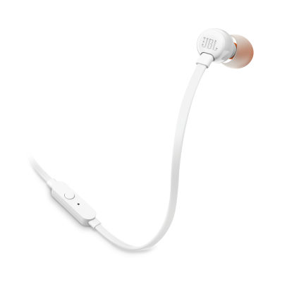 JBL Tune 110 In-Ear Headphones in White - JBLT110WHTAM