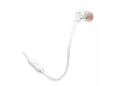 JBL Tune 110 In-Ear Headphones in White - JBLT110WHTAM