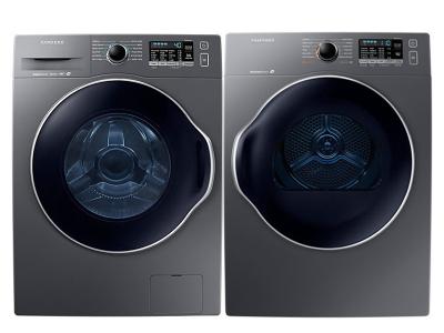 24" Samsung Front Load Washer  and 4 cu.ft Electric Dryer - WW22K6800AX-DV22K6800EX 6800X Pair