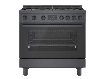 36" Bosch 800 Series Freestanding Gas Range In Black Stainless Steel - HGS8645UC