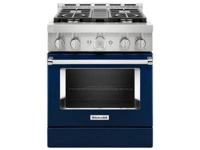 30'' KitchenAid 4.1 Cu. Ft. Smart Commercial-Style Gas Range With 4 Burners - KFGC500JIB