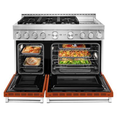 48'' KitchenAid 6.3 Cu. Ft. Smart Commercial-Style Gas Range with Griddle - KFGC558JSC