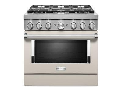 36" KitchenAid 5.1 Cu. Ft. Smart Commercial-Style Gas Range With 6 Burners - KFGC506JMH