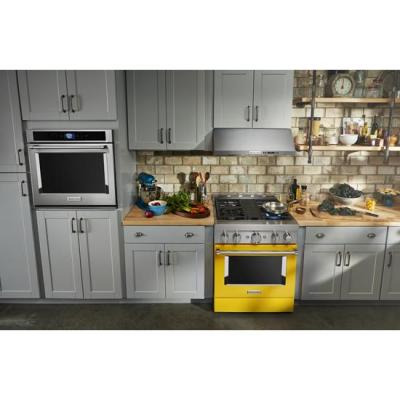 30'' KitchenAid 4.1 Cu. Ft. Smart Commercial-Style Dual Fuel Range With 4 Burners - KFDC500JYP