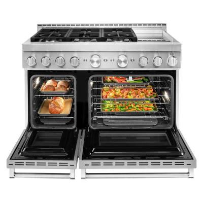 48" KitchenAid Smart Commercial-Style Gas Range With Griddle - KFGC558JSS
