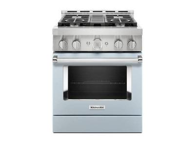 30" KitchenAid 4.1 Cu. Ft. Smart Commercial-Style Gas Range With 4 Burners - KFGC500JMB