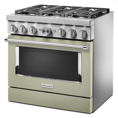 36" KitchenAid 5.1 Cu. Ft. Smart Commercial-Style Dual Fuel Range With 6 Burners - KFDC506JAV