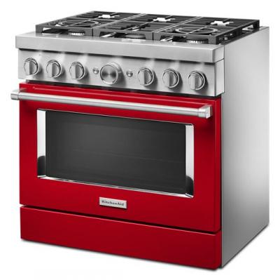 36" KitchenAid 5.1 Cu. Ft. Smart Commercial-Style Dual Fuel Range With 6 Burners - KFDC506JPA