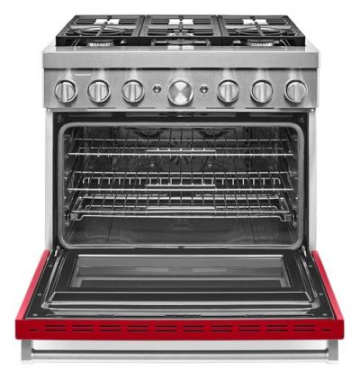 36" KitchenAid 5.1 Cu. Ft. Smart Commercial-Style Dual Fuel Range With 6 Burners - KFDC506JPA