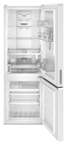 24" Whirlpool 12.9 Cu. Ft. Wide Bottom Freezer Refrigerator In White - WRB533CZJW