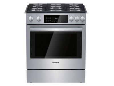 32" Bosch 4.6 Cu. Ft. 800 Series Dual Fuel Slide-in Range Stainless Steel - HDI8056C