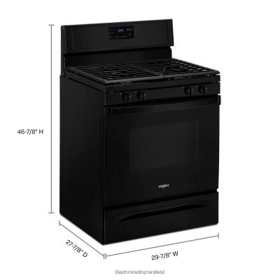 30" Whirlpool 5.0 Cu. Ft. Gas Range With SpeedHeat Burner - WFG515S0JB