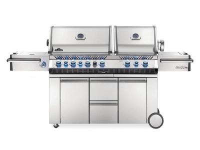 94" Napoleon Prestige PRO 825 Propane Gas Grill With Power Side Burner, Infrared Rear And Bottom Burners - PRO825RSIBPSS-3