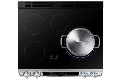 30" Samsung 6.3 Cu. Ft. Dual Door Induction Range With Wi-Fi And Air Fry - NE63T8951SS