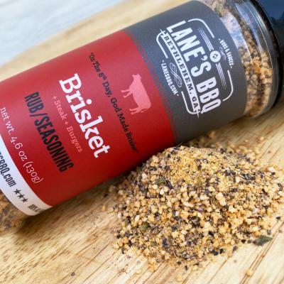 Lane's BBQ Brisket Rub for Brisket, Burgers, Steak, Roasted Potatoes - Available in 4.6oz for $11.99 & 16oz for $32.99