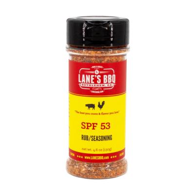 Lane's BBQ  Spicy Spf 53 Rub - SPF 53 RUB Available in 4.6oz for $11.99 & 16oz for $32.99