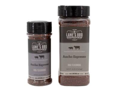 Lane's BBQ Ancho Espresso Rub -  Available in 4.0oz for $11.99 & 14.25oz for $32.99
