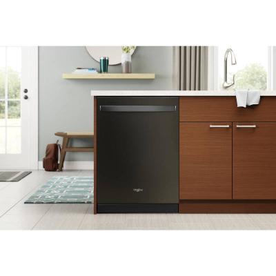 24" Whirlpool Built-In Undercounter Dishwasher in Black Stainless Steel - WDT750SAKV