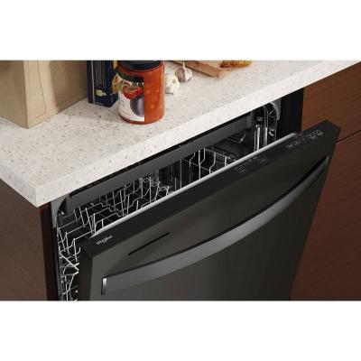 24" Whirlpool Built-In Undercounter Dishwasher in Black Stainless Steel - WDT750SAKV