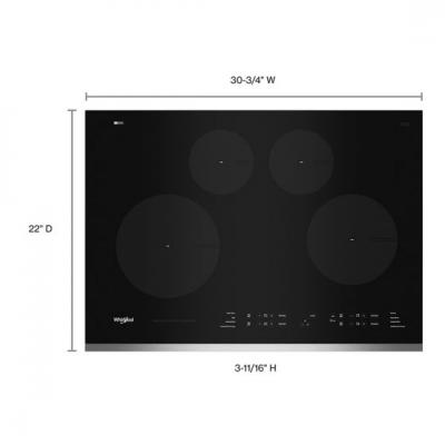 30" Whirlpool Induction Cooktop In Stainless Steel - WCI55US0JS