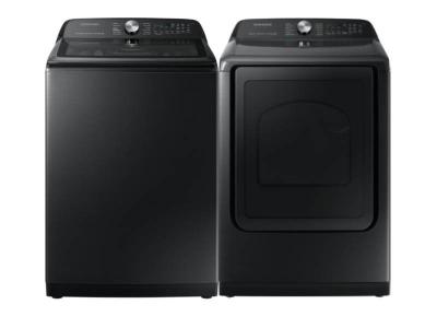 28" Samsung 5.8 Cu. Ft Capacity Top Loading Washer and 27" Electric Dryer with 7.4 Cu. Ft. Capacity - WA50A5400AV-DVE50A5405V