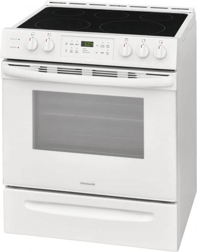 30" Frigidaire 5.0 Cu. Ft. 5 Element Freestanding Smooth Top Electric Range In White - CFEH3054UW