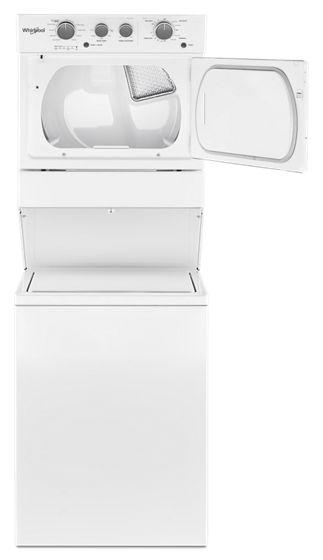 27" Whirlpool Gas Stacked Laundry Center With 9 Wash Cycles And AutoDry - WGT4027HW