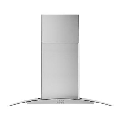 30" Whirlpool Curved Glass Wall Mount Range Hood In Stainless Steel - WVW51UC0LS