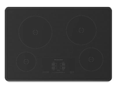 30" KitchenAid Induction Cooktop with 4 Elements and Touch-Activated Controls - KICU500XBL