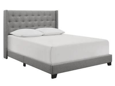 Queen Size Smoke Grey Bed - Brady Bed (Queen)