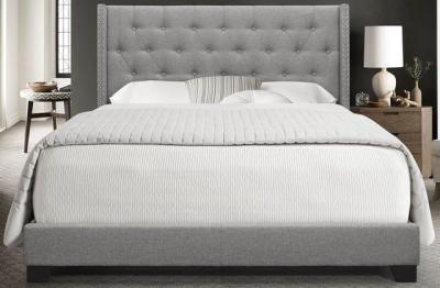 Queen Size Smoke Grey Bed - Brady Bed (Queen)