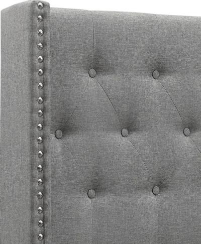 Queen Size Smoke Grey Bed - Brady Bed (Queen)