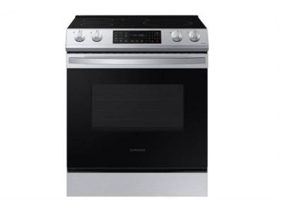 30" Samsung 6.3 Cu. Ft. Slide-in Induction Range with Fan Convection and Air Fry - NE63B8411SS/AC