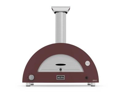 Alfa Forni Gas Fired Oven in Antique Red - Brio (AR)